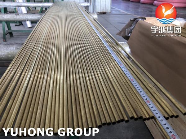 DIN17660 CuZn20Al2 F39, UNS C68700 Seamless Aluminums Brass Tube For Heat Exchanger