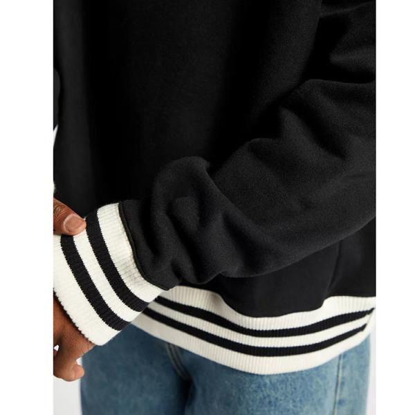 Cotton French Terry Fleece Plain Crew Neck Sweatshirt Crop Oversize Anti Wrinkle