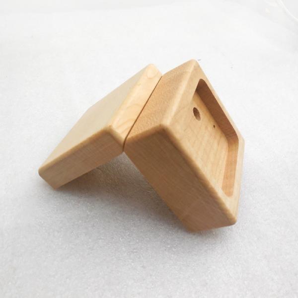 Small Natural Wooden Jewelry Box Hinged DIY Blank