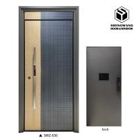 Puerta de acero inoxidable de izquierda para la puerta de metal de salida con puertas de incendio de oscilación marrón