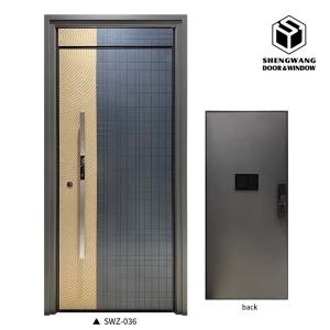 Left Stainless Steel For Outswing Metal Door With Brown Swinging Fire Doors