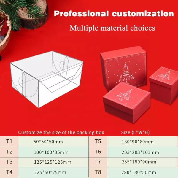 CMYK подарочные коробки картона рождества офсетной печати 6 x 3,5 x 3,5 дюймов