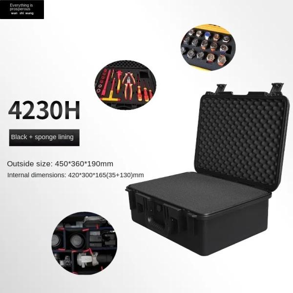 EM-4230H Mallette de transport rigide en plastique antichoc, étanche à l'eau IP67, personnalisable, incassable avec mousse, logo personnalisé, OEM/ODM pris en charge