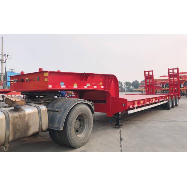 I Shaped Beam 3 Axle CIMC 40 Ft Low Bed Trailer
