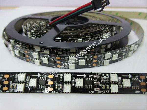 dc12v ws2811 90led triangle led strip 15mm width black pcb high brightness for disco bar