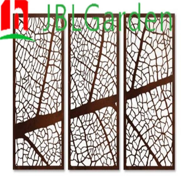 Divisor de quarto de metal cortado a laser para privacidade Tela de aço corten para jardim ao ar livre