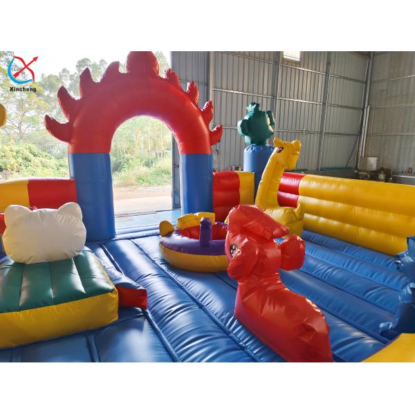 Inflatable Bouncy House Colourful Obstacle Course Inflatable Fun City Playground