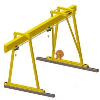 Portique simple de déplacement électrique Crane Rubber Tyred Mobile Gantry 5T 10T de poutre