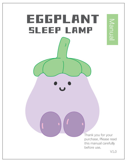 Factory Wholesale Cartoon Soft Silicone LED Night Lights Cute Small Eggplant Bedside Lamps Portable USB Rechargeable Bedroom Night Lights