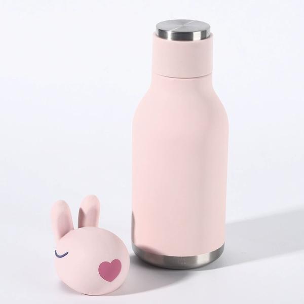 Custom Silicone Lid Stainless Steel Water Bottle for Kids