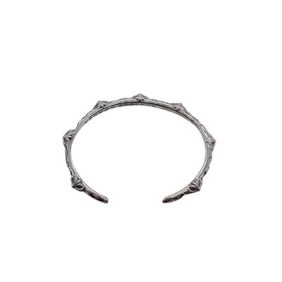 Cross Vine Cuff 925 Silver Bangle Bracelets Unisex With Simple Design