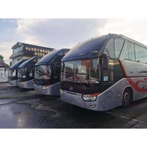 Used Kinglong Bus 55 Seats Double Windshield Used Tour Bus Low Kilometer Airbag Chassis