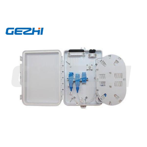 1*2 Mini Tipo Splitter 2 núcleos Fibra Óptica caixa de terminação com 25KG capacidade de adaptador 2pcs