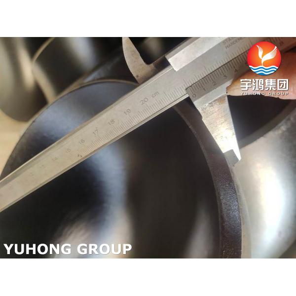 Acero de carbono de ASTM A234 WPB negro de la instalación de tuberías de la soldadura de extremo del codo de 90 grados pintado