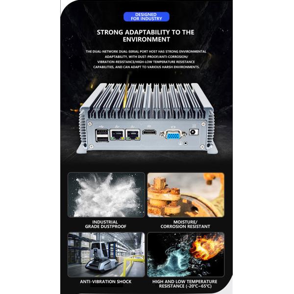 Pocket Desktop Mini Computer Celeron J4125 I5-4200U 4core DDR4 Dual LAN HD VGA 6RS232