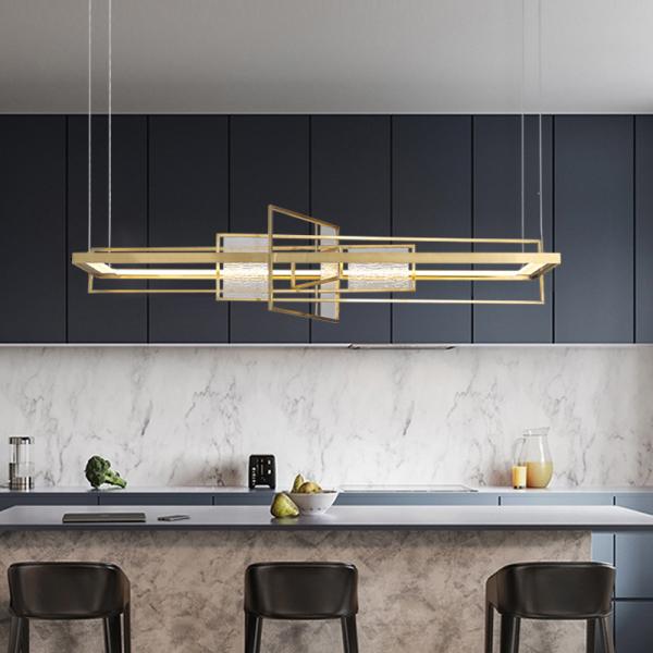 Nordic Modern Simple Glass Metal Art Living Room Dining Room Chandelier Creative Pendant Light