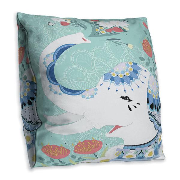 Square Thin Chair Cushions , Printed No Fading Chair Seat Pads 500 - 1100G