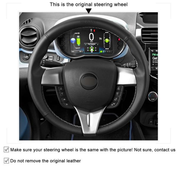 MEWANT For Chevrolet Spark EV Hand Sew Red Carbon Fiber Steering Wheel Protective Cover Customization Wholesale Dropshipping