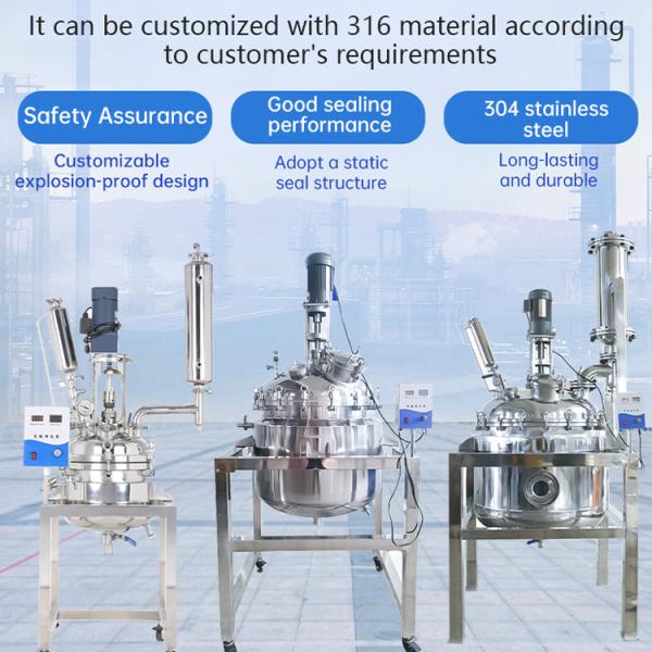 Manufacturer's Stainless Steel High-pressure Reactor 304 Small 1L-100L Laboratory Double-layer Stainless Steel Reactor