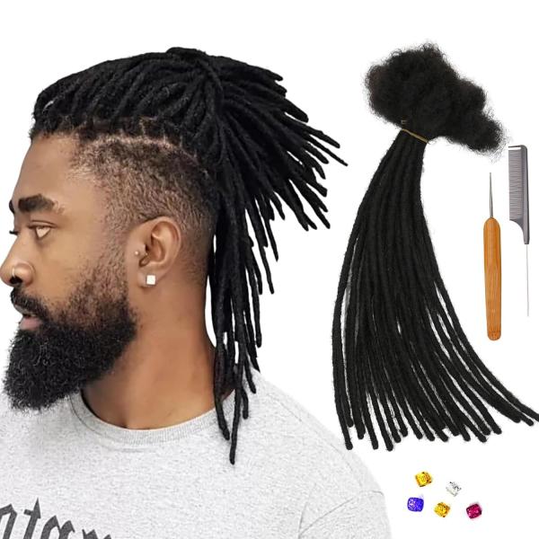 Human Hair Extention Dreadlocks Style with Curly Ends Black Hair Style Dreadlocks
