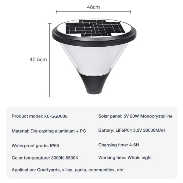Solar Garden Pathway Lights Waterproof Outdoor LED Lights for Yard Patio Illumination