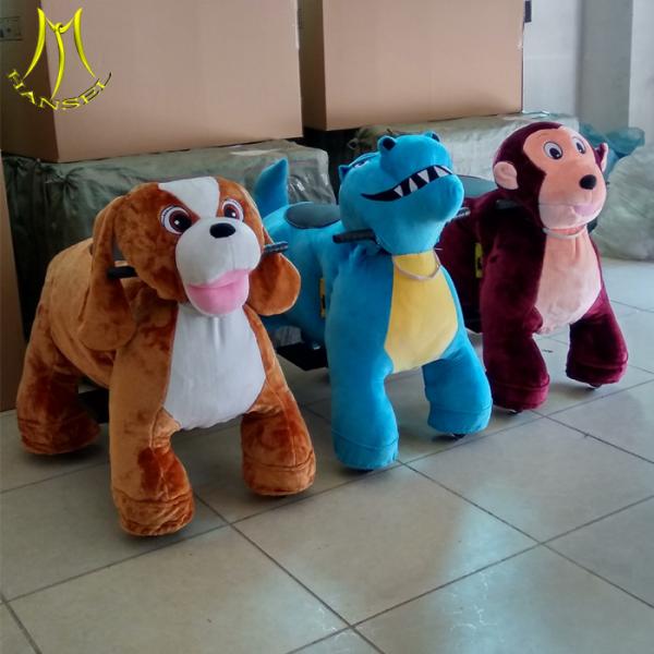 Hansel  playground dinosaur riding toys for child coin operated stuffed animal toys kiddie rides