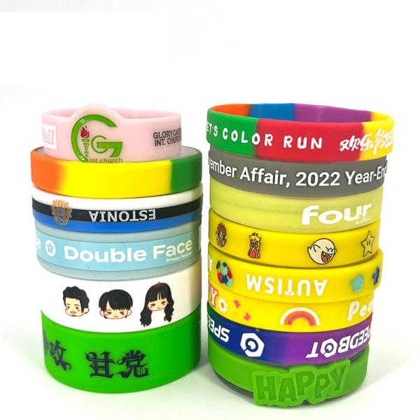 Pulseiras de silicone personalizadas para publicidade Pulseira de silicone personalizada para promoção de eventos de negócios Pulseira