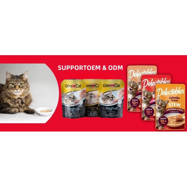 3 Side Seal Pet Food Pouch Eco Friendly UHT Sterilization For Pet Food Gravy