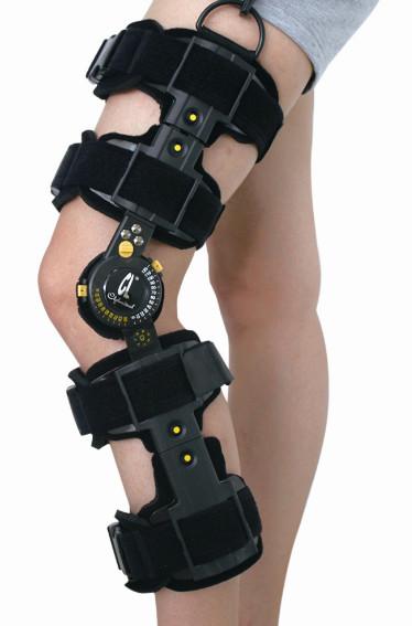 Universal Size Left Or Right Medical Knee Brace Telescopic Post Op Black Color