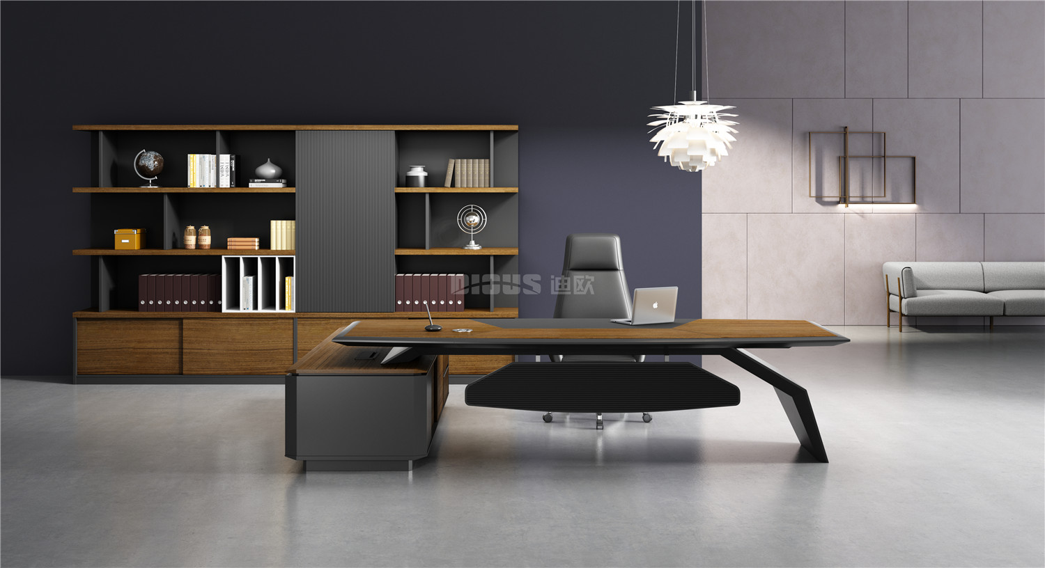 шкаф Bookcase офиса MDF 0.6mm с двойной действующей дверью