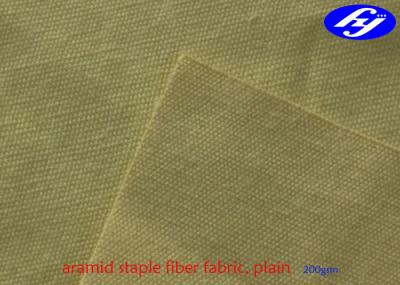 Fire Proof Para Aramid Fiber Plain Tight Woven Fabric Yellow Color