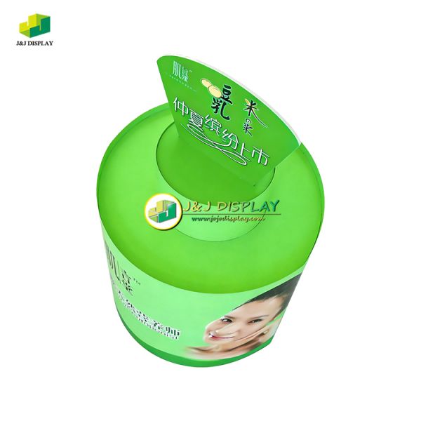 Corrugated Cardboard Retail Display Dump Bin Foldable Powder Coated