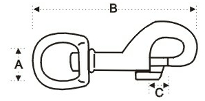 Swivel Eye Bolt Snap Hook  Multipurpose Pet Leash Flag Pole Key Chain Clothlines Tarp