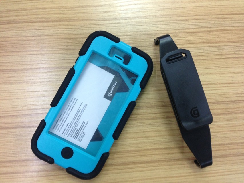 Silicone Blue Survivor Cell Phone Cases , Iphone 5C Protective Covers With Belt Clip