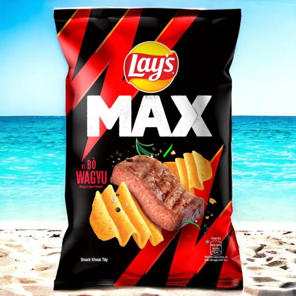 Lay's 42 g Max Waygu Beef Steak Flavor Chips Wholesale - Case of 100 PCS for Retailers & Distributors