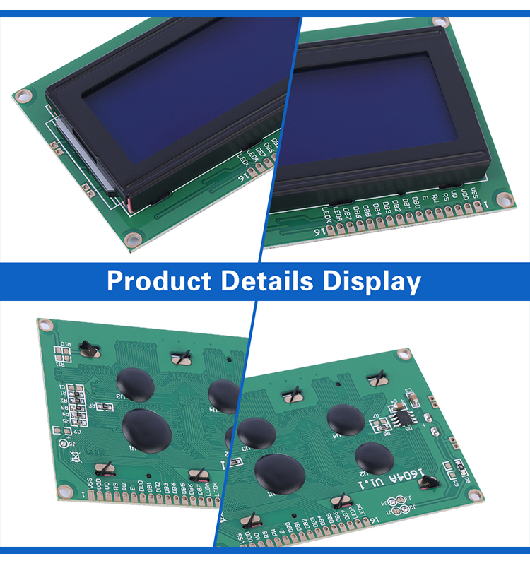 Blue Film White Letters 1604A 3.3V Character LCD Module Display Screen 16PIN Stable Supply Of Goods