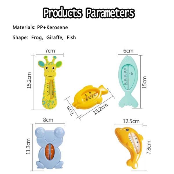 Prodigy Eco-friendly Plastic Kids Floating And Tub Water Thermometer For Baby Bath