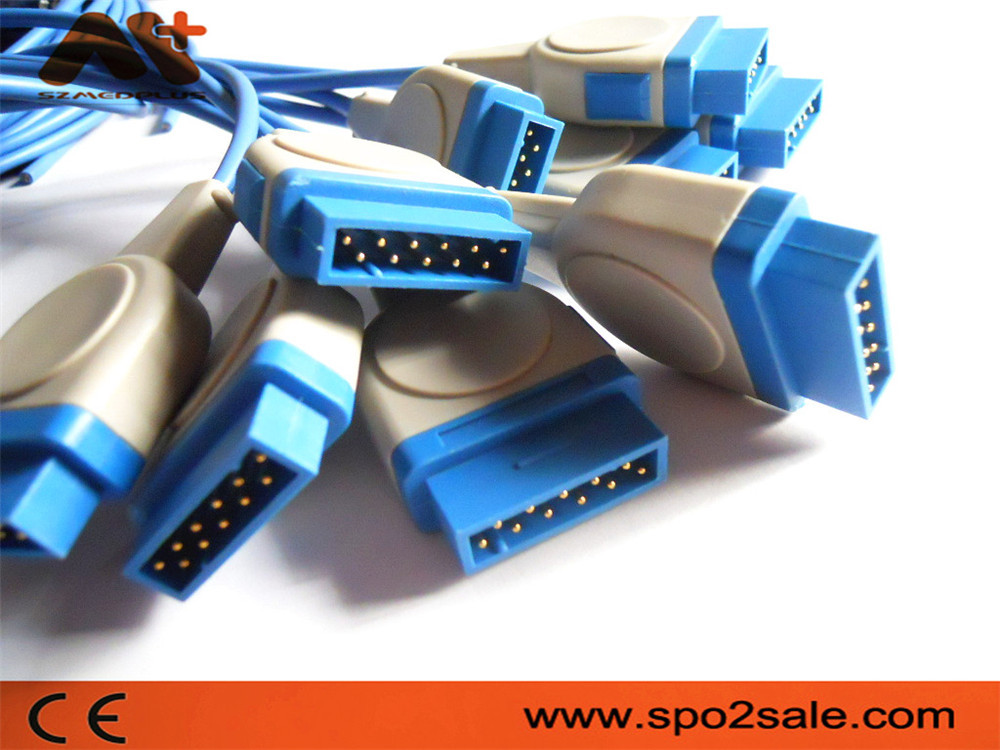 Кабель Ohmeda Oximax Nellcor Spo2 кабеля GE Spo2 Marquette