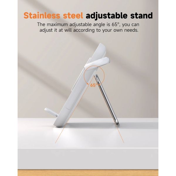 Qi2 Phone Watch Earbud Charger LED Light Lamp Station 3 In 1 Magnetic Wireless Lighted Makeup Mirror