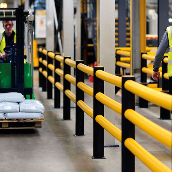 Modular Cash Barrier Flexible Safety Barrier Impact Absorbing Safety Guard For Factory