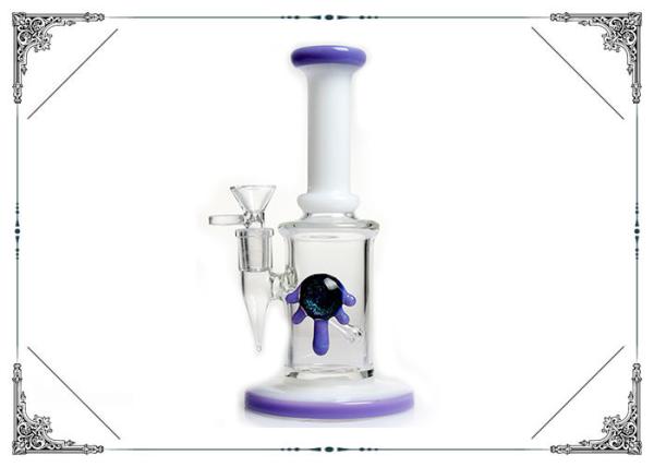 Mini White Glass Smoking Water Pipe , Puper Mouth Tobacco Tube Glass