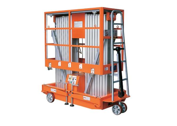 Capacidade de alumínio 300Kg da plataforma de trabalho aéreo do mastro do dobro GTWY-2000
