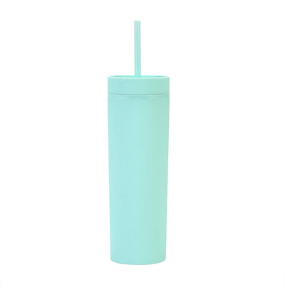 Multicolor Skinny Tumblers With Lids And Straws 12 Pack  16oz Double Wall Acrylic Tumbler Tall Matte Skinny Tumblers Bulk With Free Straw Cleaner Reusable
