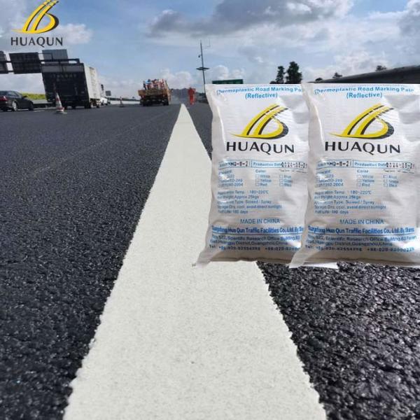 Peinture de marquage de route thermoplastique personnalisée, bonne réflectivité, résistance à l'usure et séchage rapide