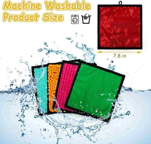 Sensory Toys for Autism 16 Mats of Different Colors and Textures for Autistic Children Kids Baby Toddler Fidgeting Activity