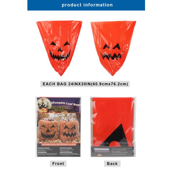 Halloween Decorations Pumpkin Trick Or Treating Lawn Bags For Festive Leaf
