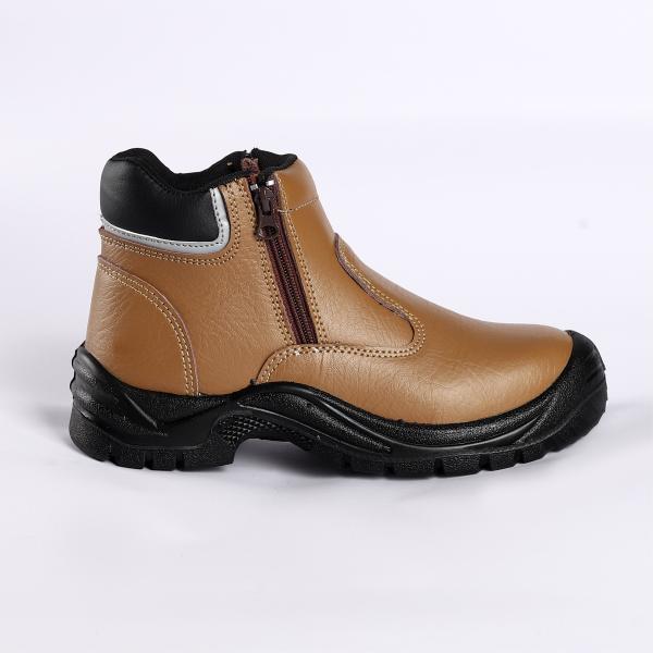 Experience Superior Protection Genuine Leather Upper Air Mesh Lining Steel Toe Shoes
