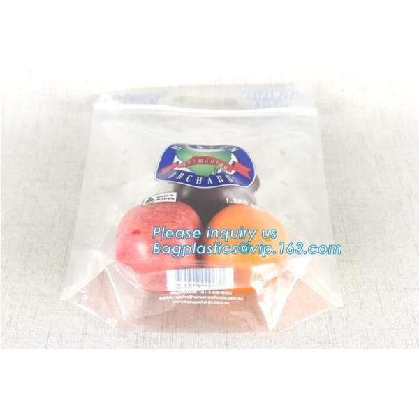 frozen food plastic packaging bag with slider zipper, pe zip lock bag with slider, slider Zip lockk perforated fresh grape