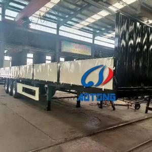 9.00-22.5 Rim Tri Axles Drop Side Wall Semi-Trailer para transporte de carga na