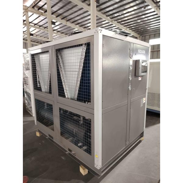 30TON AIR COOLED INDUSTRIAL WATER CHILLER FOR PLASTIC EXTRUSION LINE 92.4 KW COOLING CAPACITY